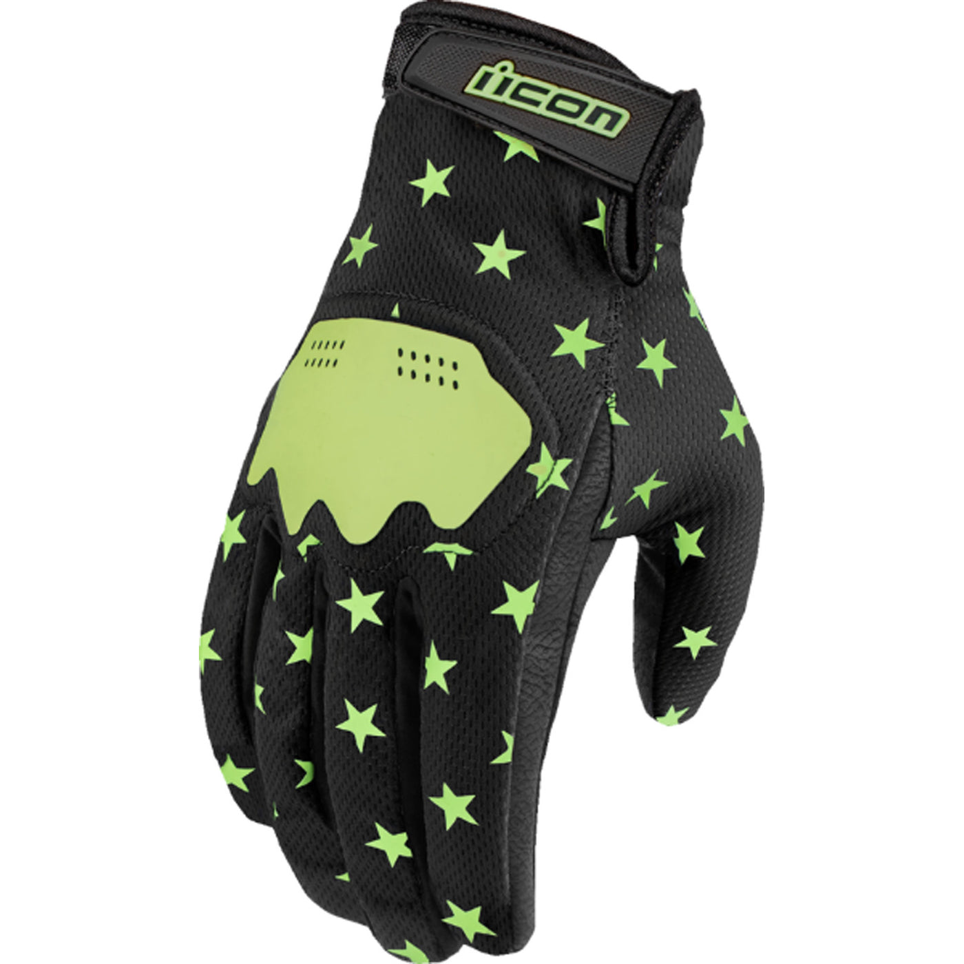 ICON Hooligan Old Glory Gloves Glow - Back of Hand View