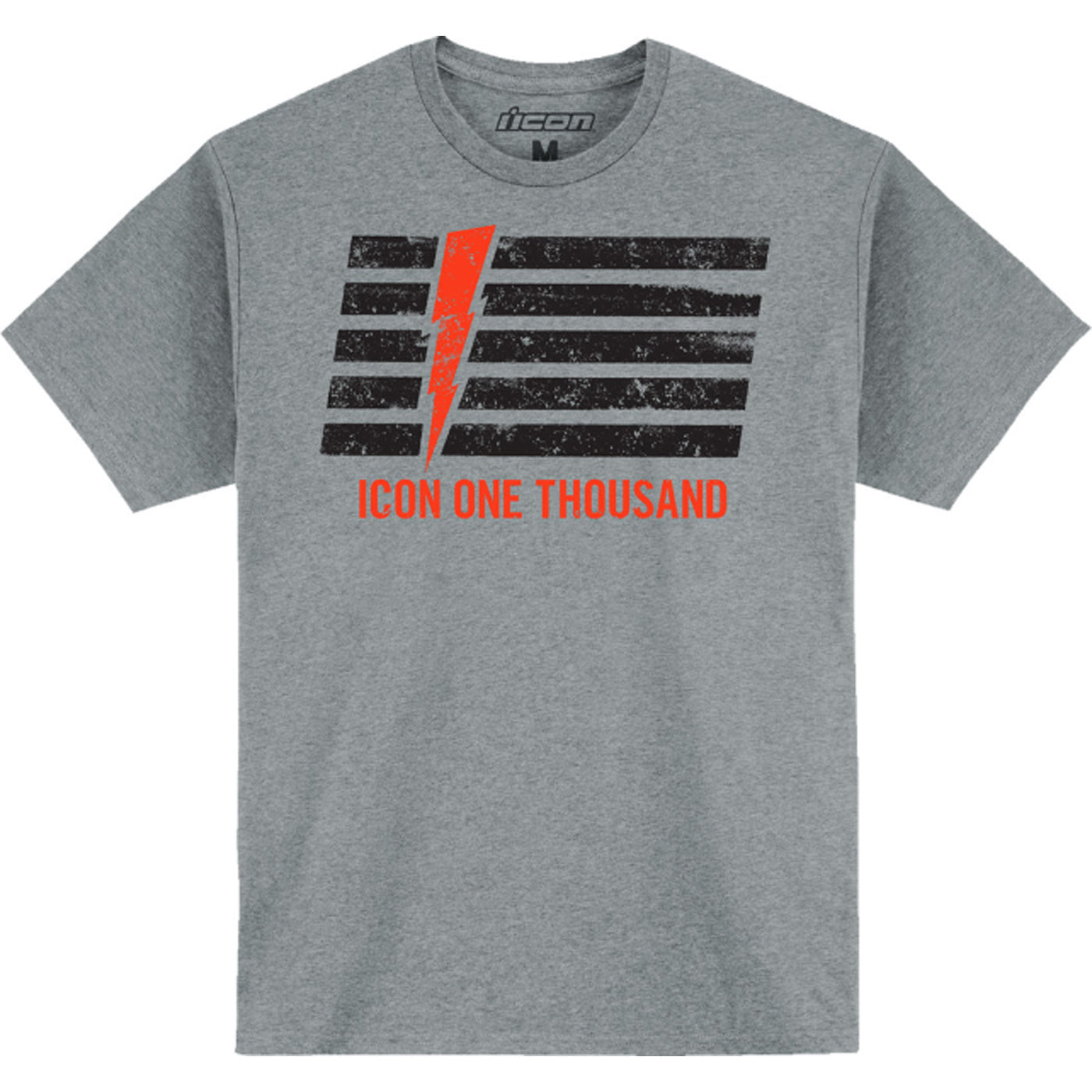 ICON Invasion Stripe Tee Gray - Front View