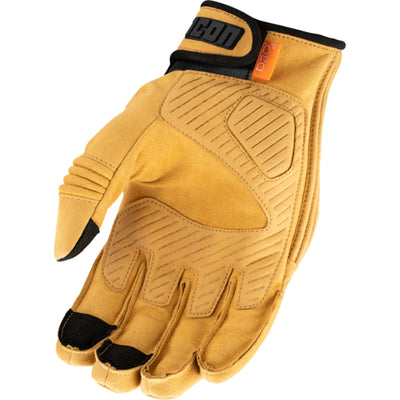 ICON Long Track CX Gloves Tan - Palm View