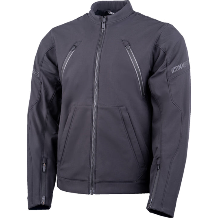 ICON Merc3 Jacket Black - Front View