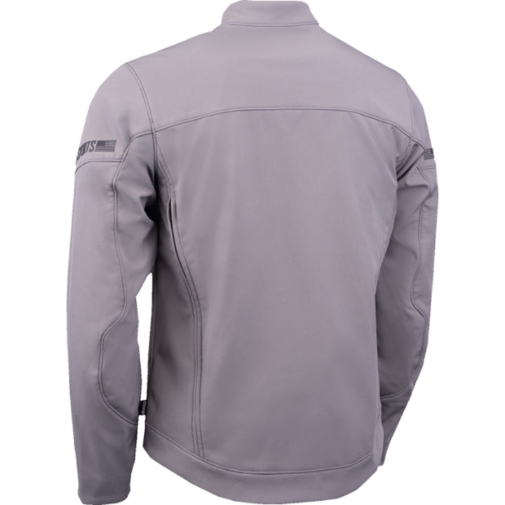 ICON Merc3 Jacket Gray - Rear View