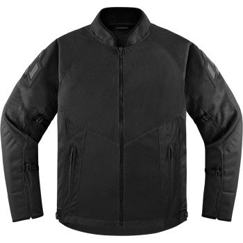 ICON Mesh AF Jacket Black - Front View