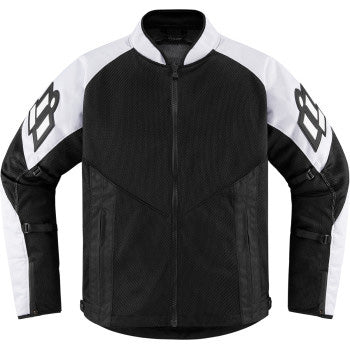 ICON Mesh AF Jacket Black/White - Front View