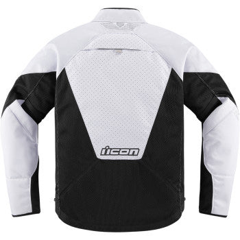 ICON Mesh AF Jacket Black/White - Rear View