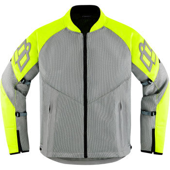 ICON Mesh AF Jacket Gray/Hi-Vis - Front View