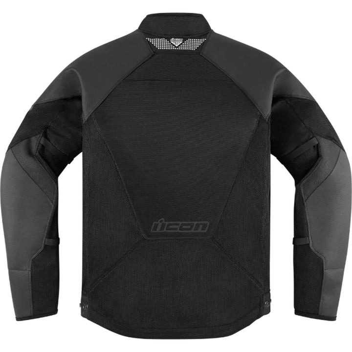 ICON Mesh AF Leather Jacket Black - Rear View