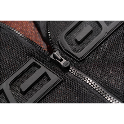 ICON Mesh AF Leather Jacket Black - Close-up of Main Zipper