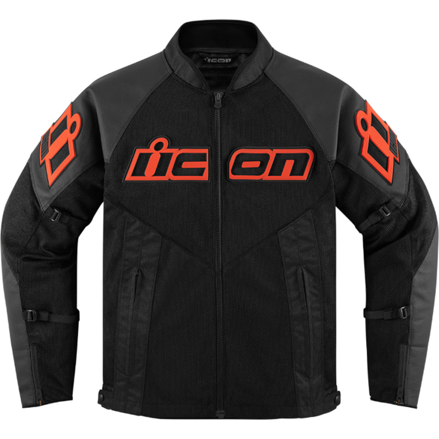 ICON Mesh AF Leather Jacket Slayer - Front View