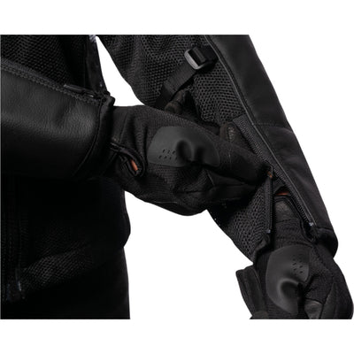 ICON Mesh AF Leather Jacket Slayer - Close up of Wrist Zipper