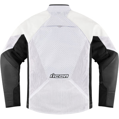 ICON Mesh AF Leather Jacket White - Rear View