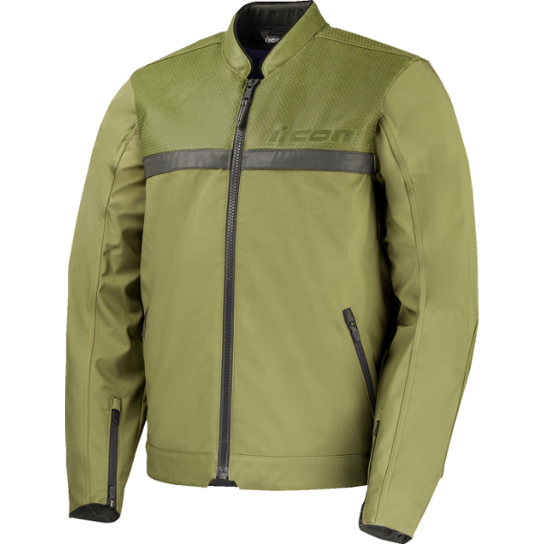ICON Midhawk Jacket Green - Front View