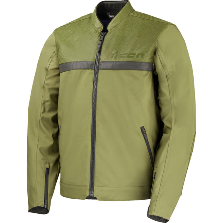 ICON Midhawk Jacket Green - Front View