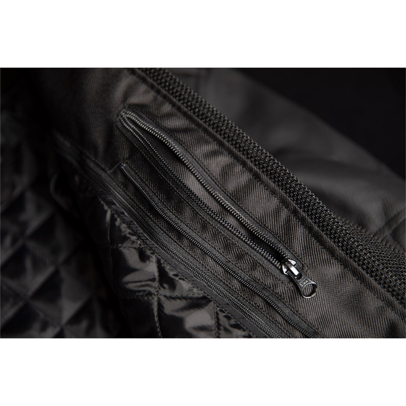 ICON Motorhead3 Jacket Black - Close-Up of Open Interior Pocket