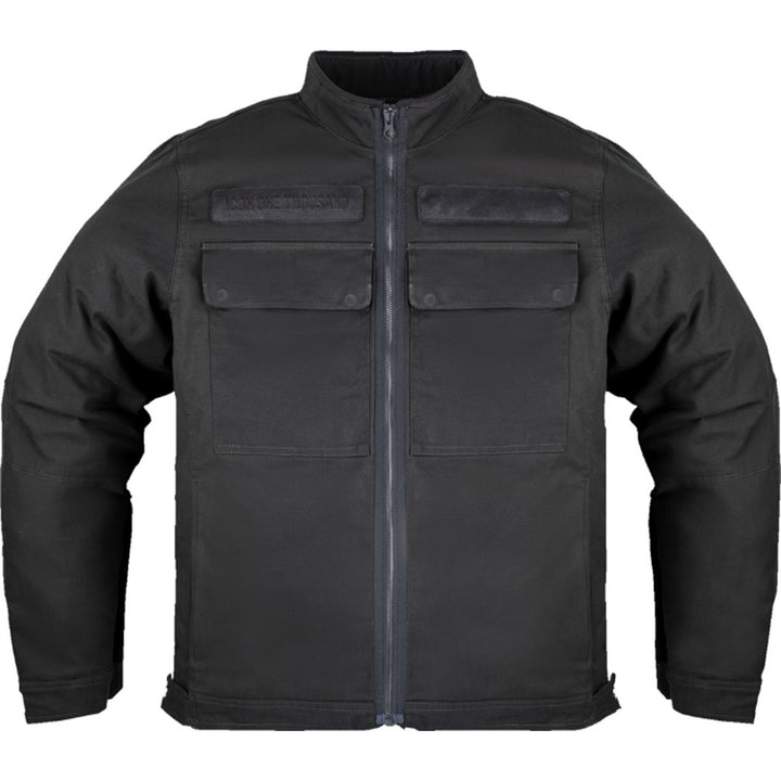 ICON Mototanker Jacket Black - Front View