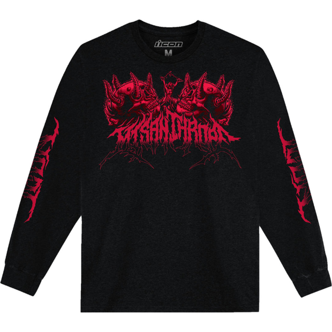 ICON Misanthrope Long-Sleeve T-Shirt Black - Front View