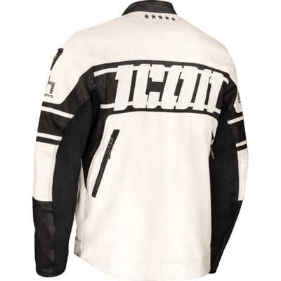 ICON Neo Daytona 2 Jacket White/Black - Rear View