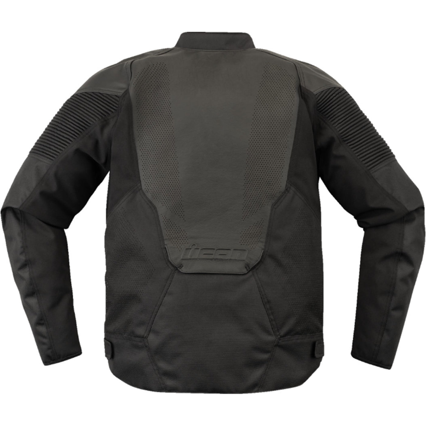 ICON Overlord3 Leather Jacket Black - Rear View