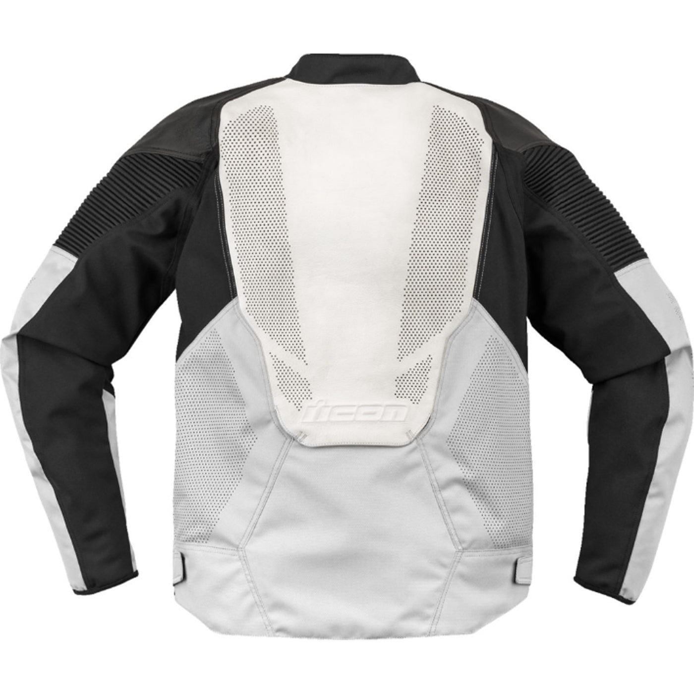 ICON Overlord3 Leather Jacket White - Rear View