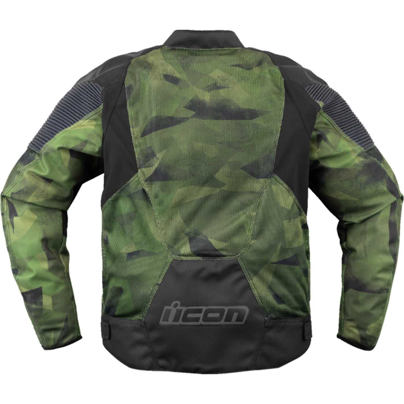 ICON Overlord3 Mesh Camo Jacket Green - Rear View