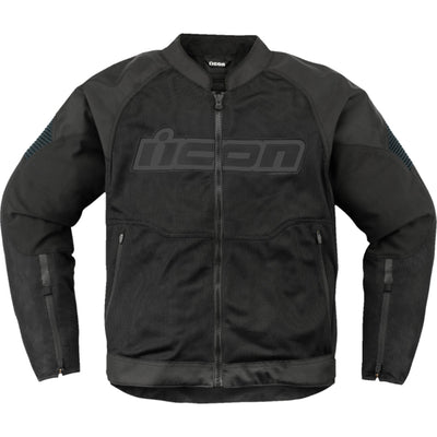 ICON Overlord3 Mesh Jacket Black - Front View