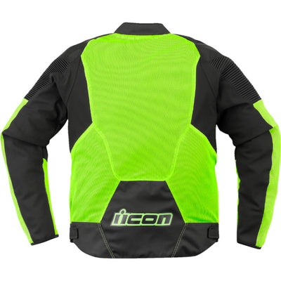 ICON Overlord3 Mesh Jacket Hi-Viz Yellow - Rear View