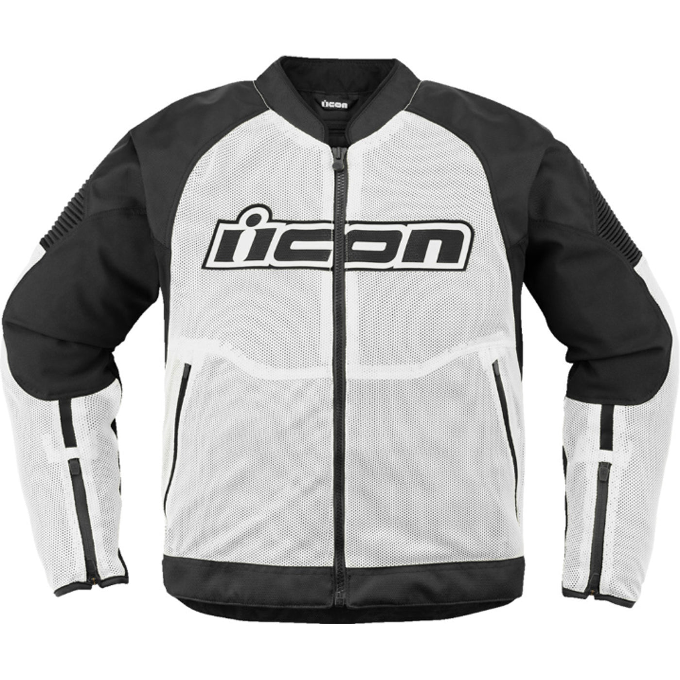 ICON Overlord3 Mesh Jacket White - Front View