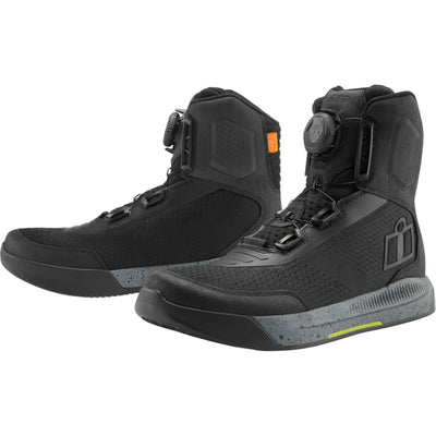 ICON Overlord Vented CE Boots Black - Front Side View of Pair