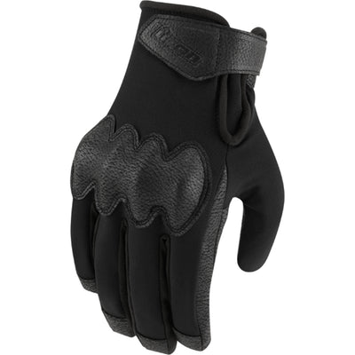 ICON PDX3 Gloves Black - Back of Hand View