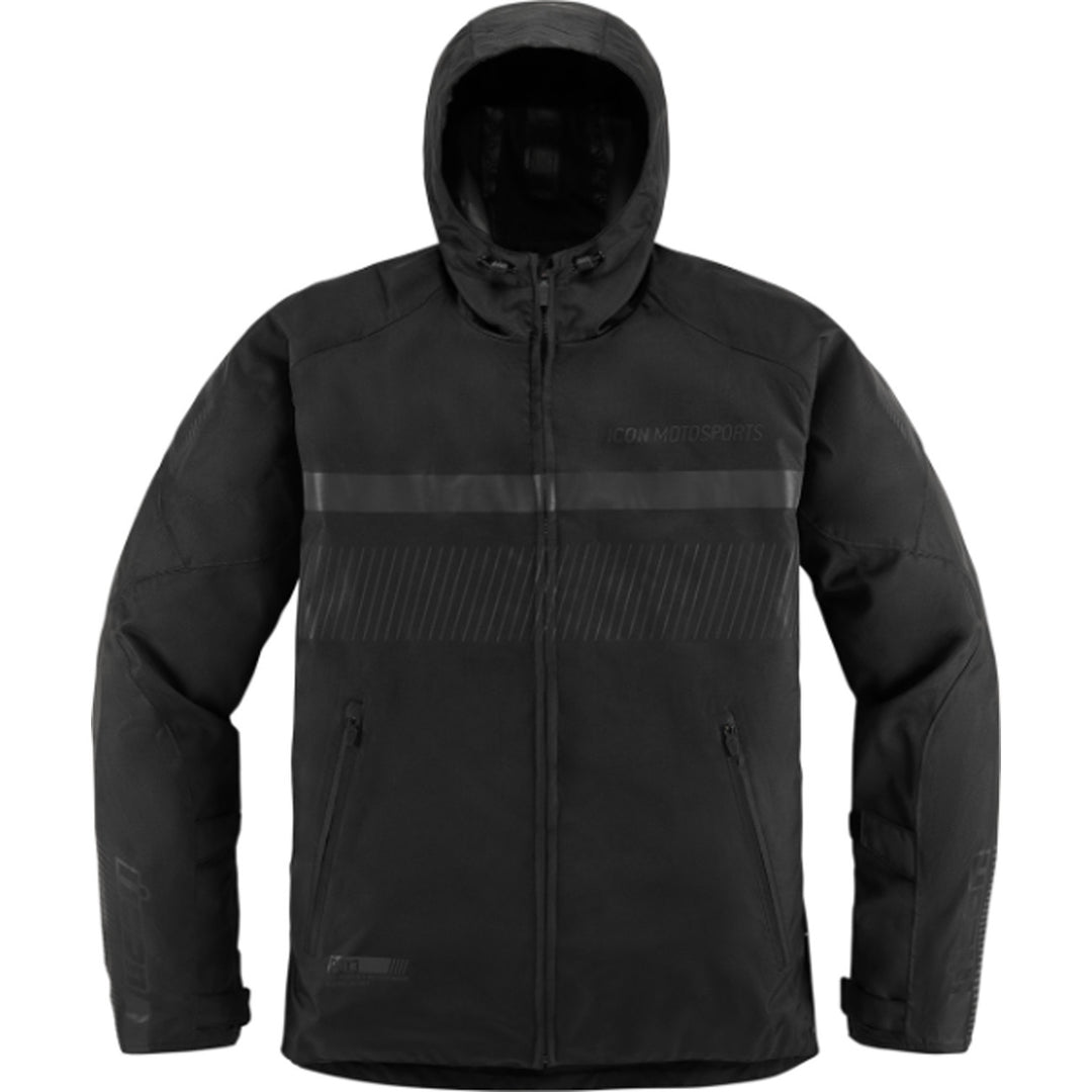 ICON PDX3 Jacket Black - Front View