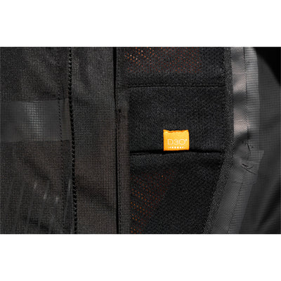 ICON PDX3 Jacket Black - Close-Up of Back Protector Insert Slot