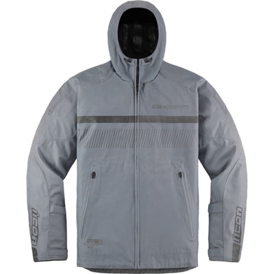 ICON PDX3 Jacket Gray - Front View