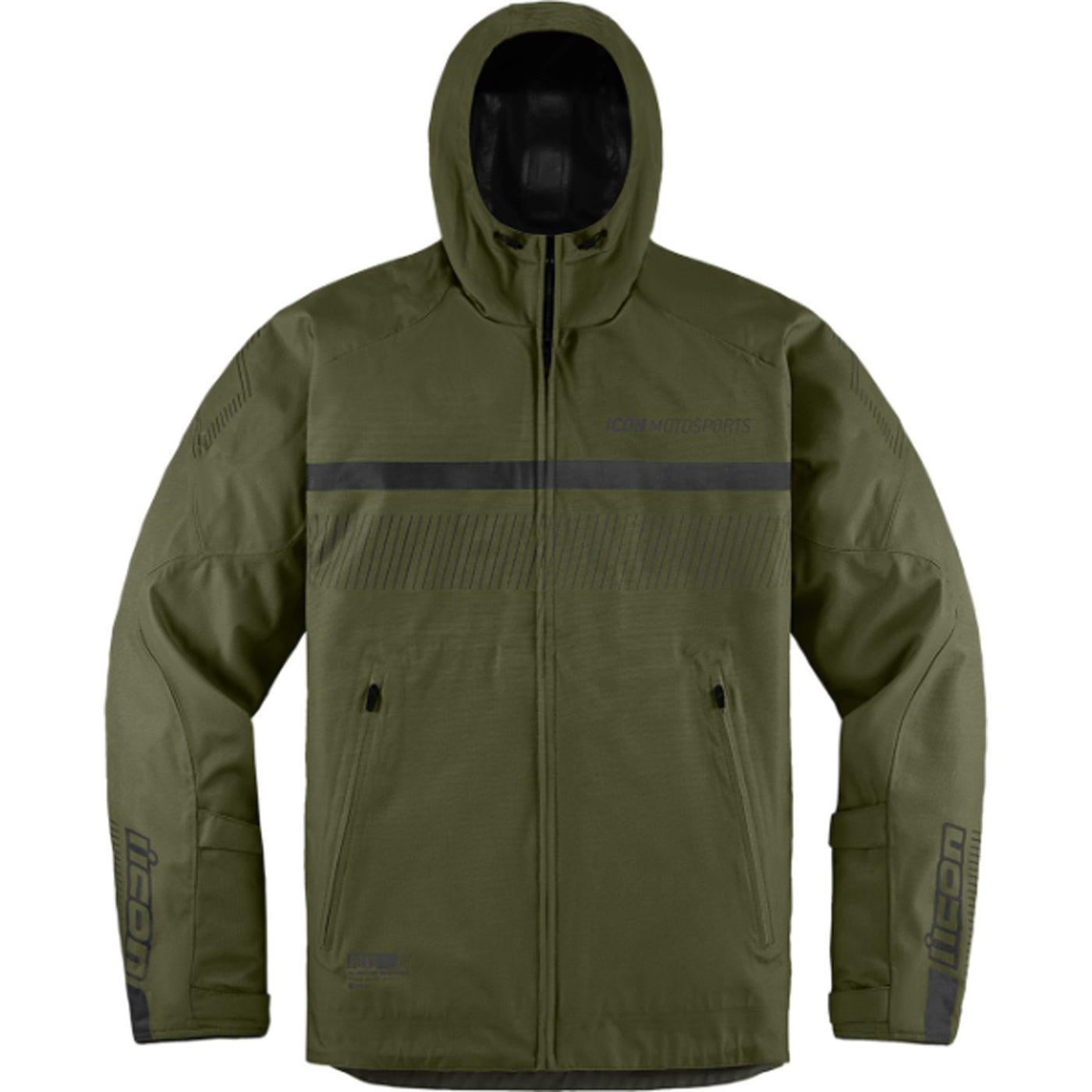 ICON PDX3 Jacket Olive - Front View