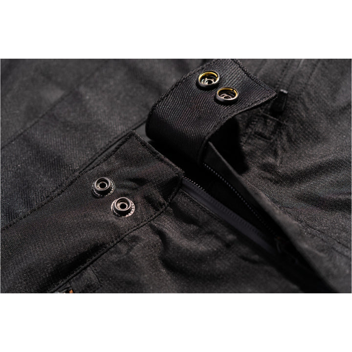 ICON PDX3 Overpant Black - Close-Up of Front Snaps and Zipper