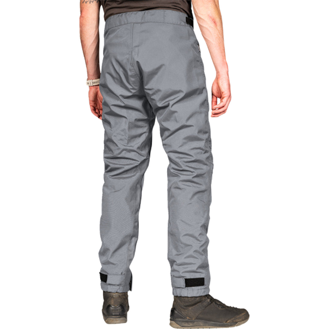 ICON PDX3 Overpant Gray - Rear View of Model Posing in Overpant
