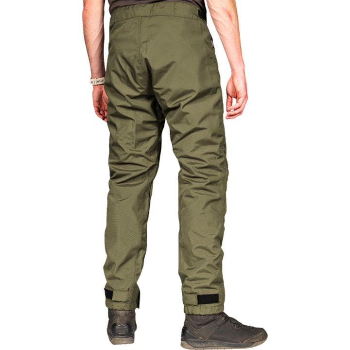 ICON PDX3 Overpant Olive - Rear View of Model Posing in Overpant