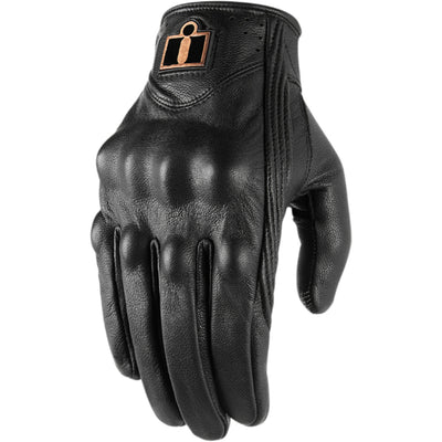 ICON Pursuit Classic Gloves Black - Back of Hand View