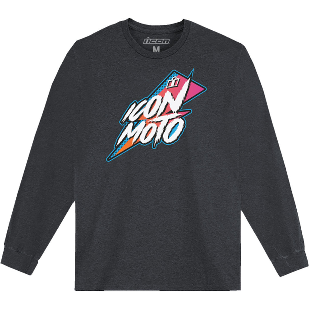 ICON Rad Dawn Long-Sleeve T-Shirt Heather Charcoal - Front View