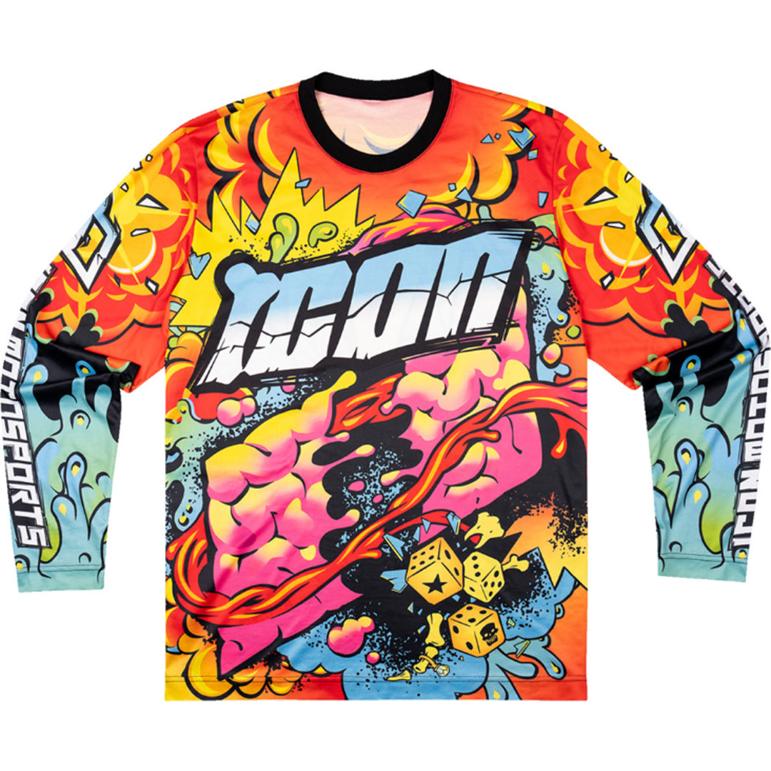 ICON Scatterbrain Jersey Black - Front View