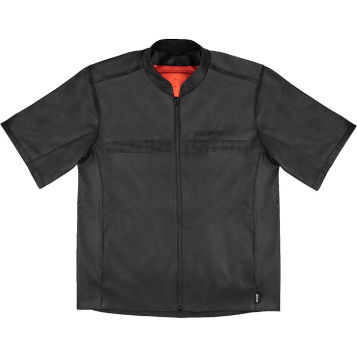 ICON Short Track Short-Sleeve Jacket Black - Front View