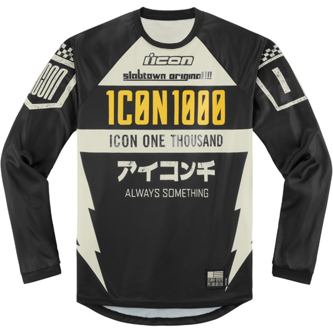 ICON Slabtown Jersey Black - Front View