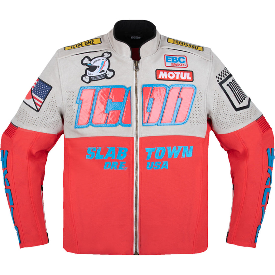 ICON Slabtown Intercept 84 Jacket Red - Front View