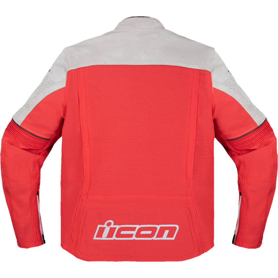 ICON Slabtown Intercept 84 Jacket Red - Rear View