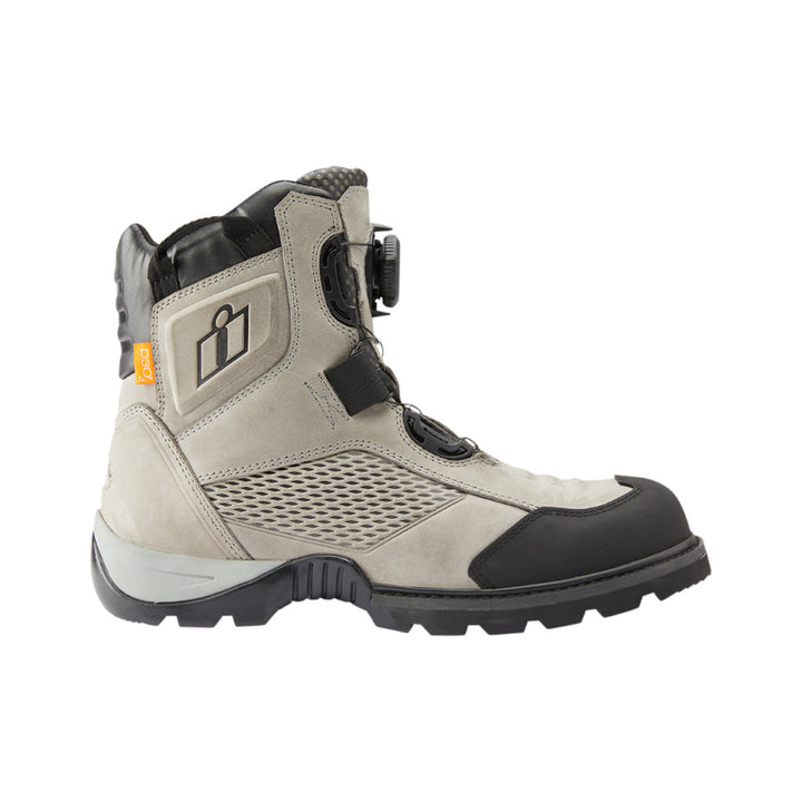 ICON Stormhawk Boots Gray - Outer Side View