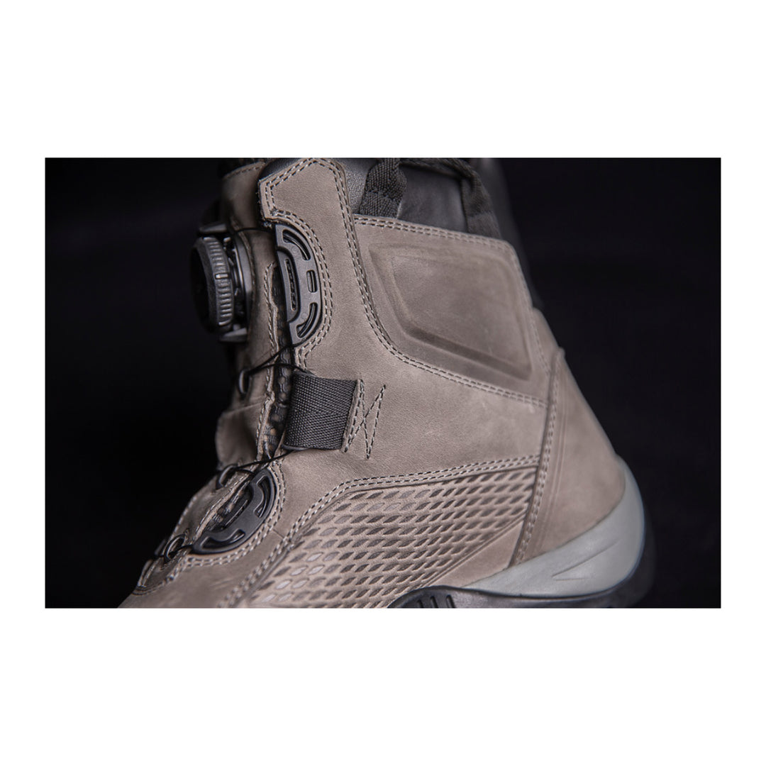 ICON Stormhawk Boots Gray - Close-Up of Inner Side Details