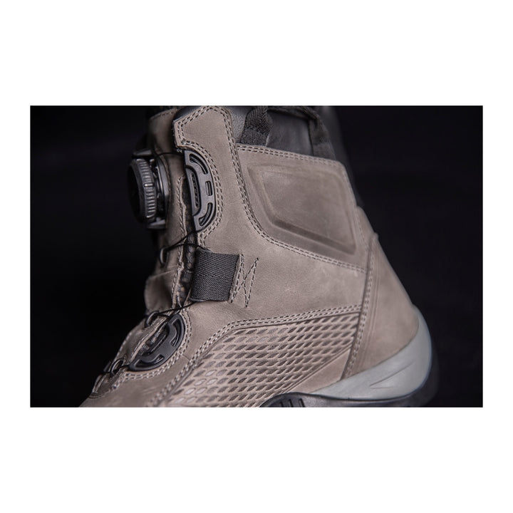 ICON Stormhawk Boots Gray - Close-Up of Inner Side Details
