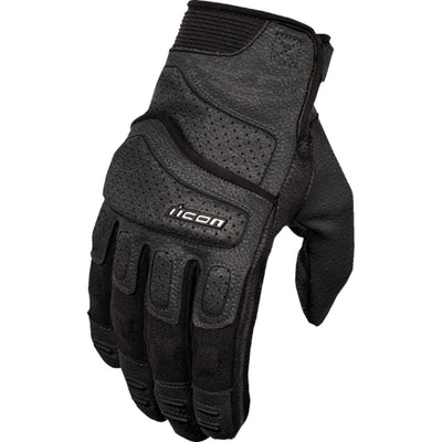 ICON Superduty3 Gloves Black - Back of Hand View