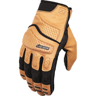 ICON Superduty3 Gloves Tan - Back of Hand View