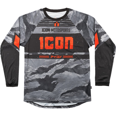 ICON Tiger's Blood Jersey Gray Camo - Front View