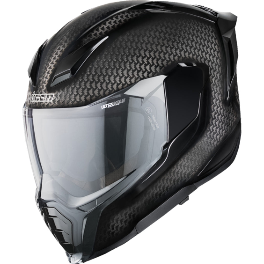 ICON Ultraflite Carbon MIPS Helmet Black - Front Left Side View