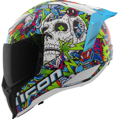 ICON Ultraflite Doodle 3 MIPS Helmet Blue - Left Side View